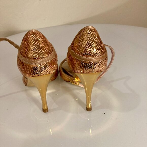 Comme il Faut Gold Sequin Tango shoes, EU size: 34 (US: 4.5-5.0) w/ Original Bag - Picture 7 of 8